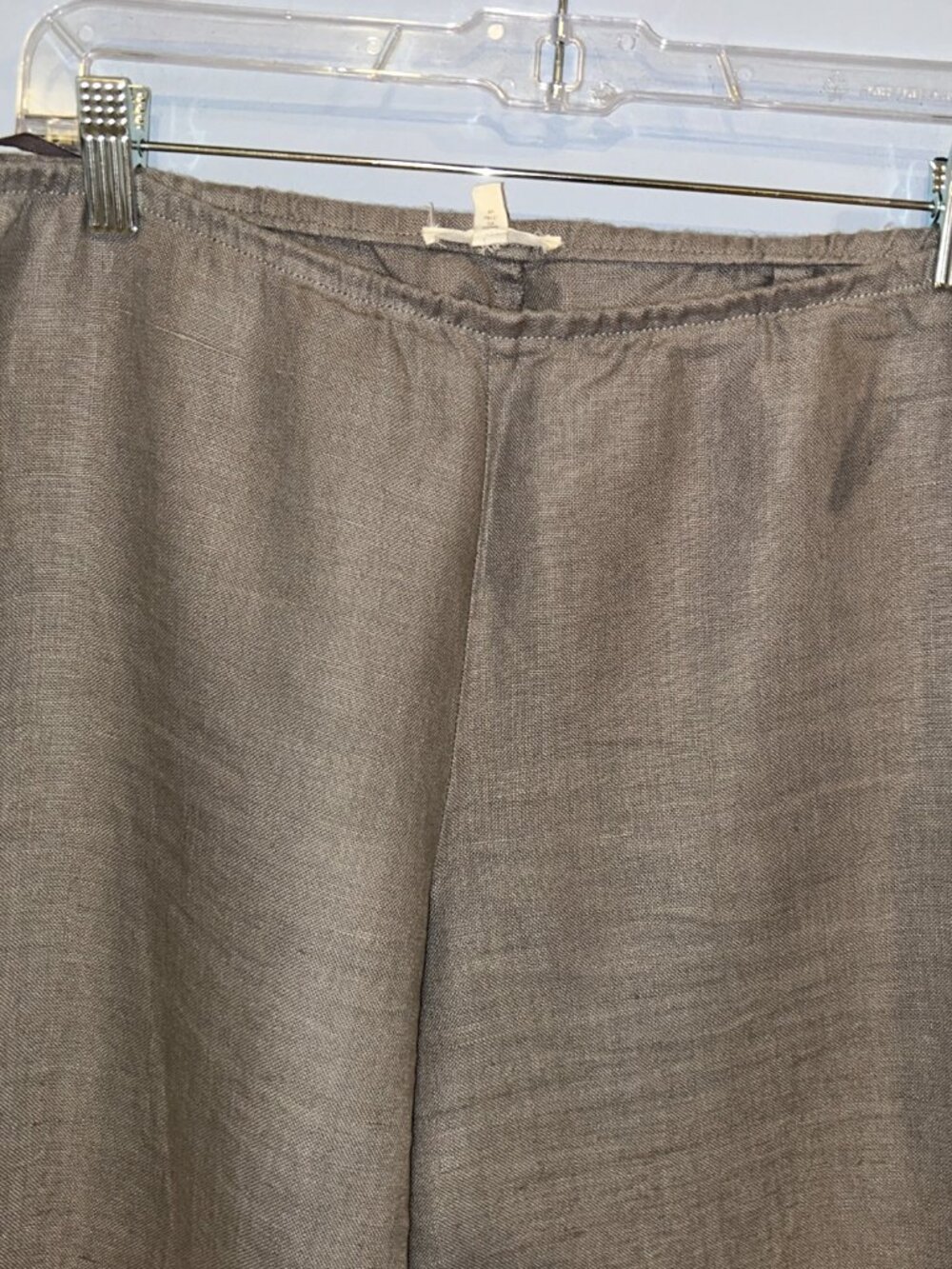 Eileen Fisher Linen Wide Leg Pants, Ladies Small, Grey - Picture 2 of 6
